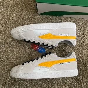 Men’s Puma BMW Motorsport Sneakers, Silver Mist/ Tangerine, NIB